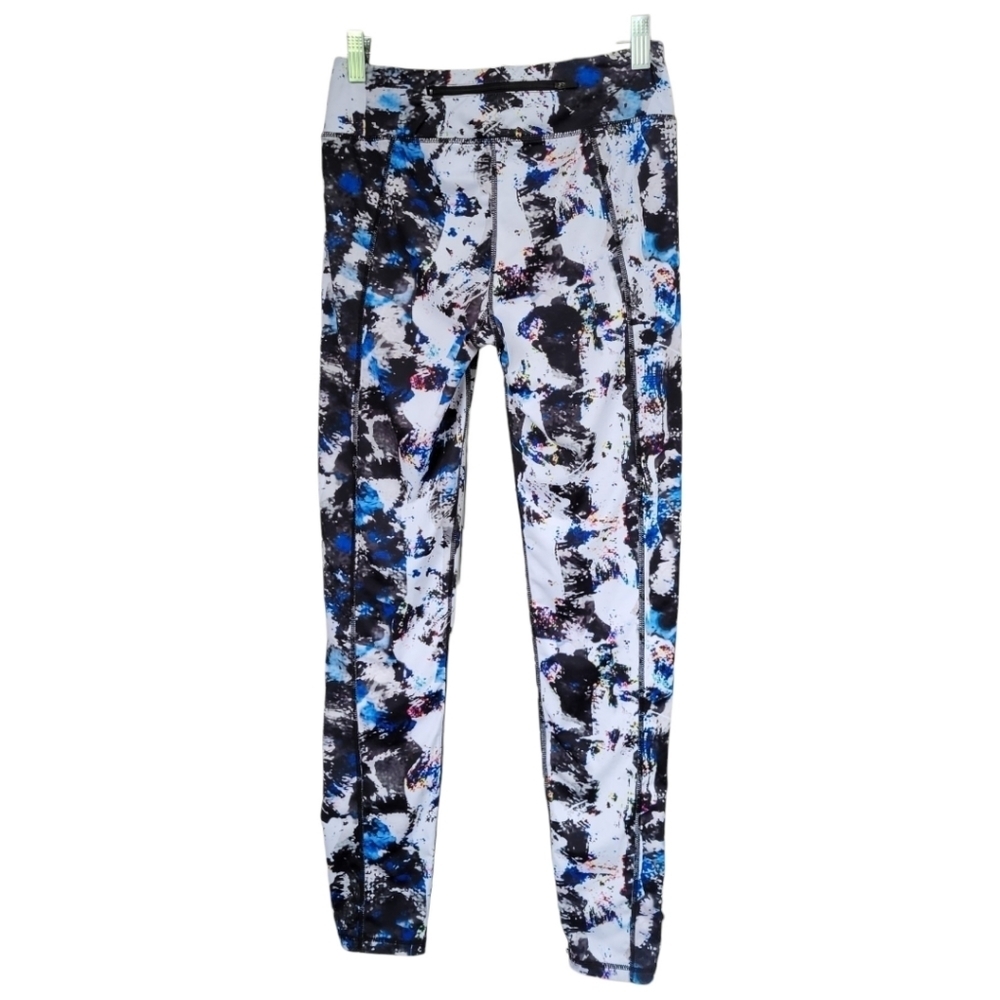 CENTRAL‎ PARK ACTIVEWEAR Sz M Full Length Workout Yoga Leggings Multicolor